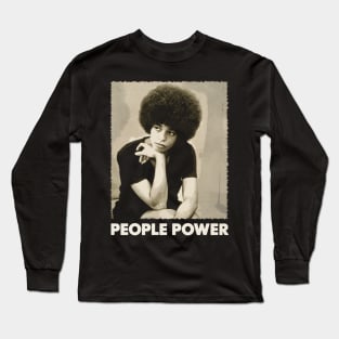 Revolutionary Icon Davis Graphic Tee for Activists Long Sleeve T-Shirt